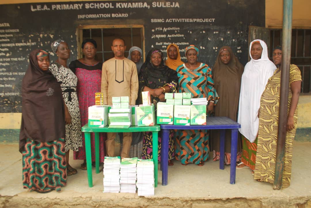 MDRF distributes free writing materials to pupils of L.E.A Primary School, Suleja